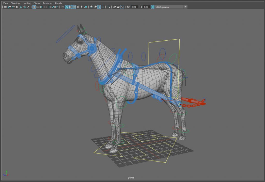 Horse and Harness Model