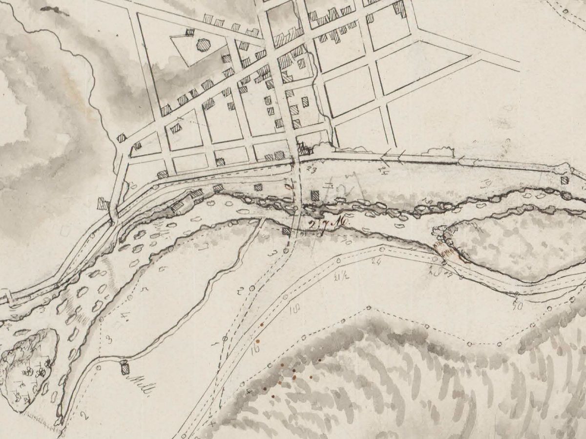 Isaac Briggs map of Little Falls