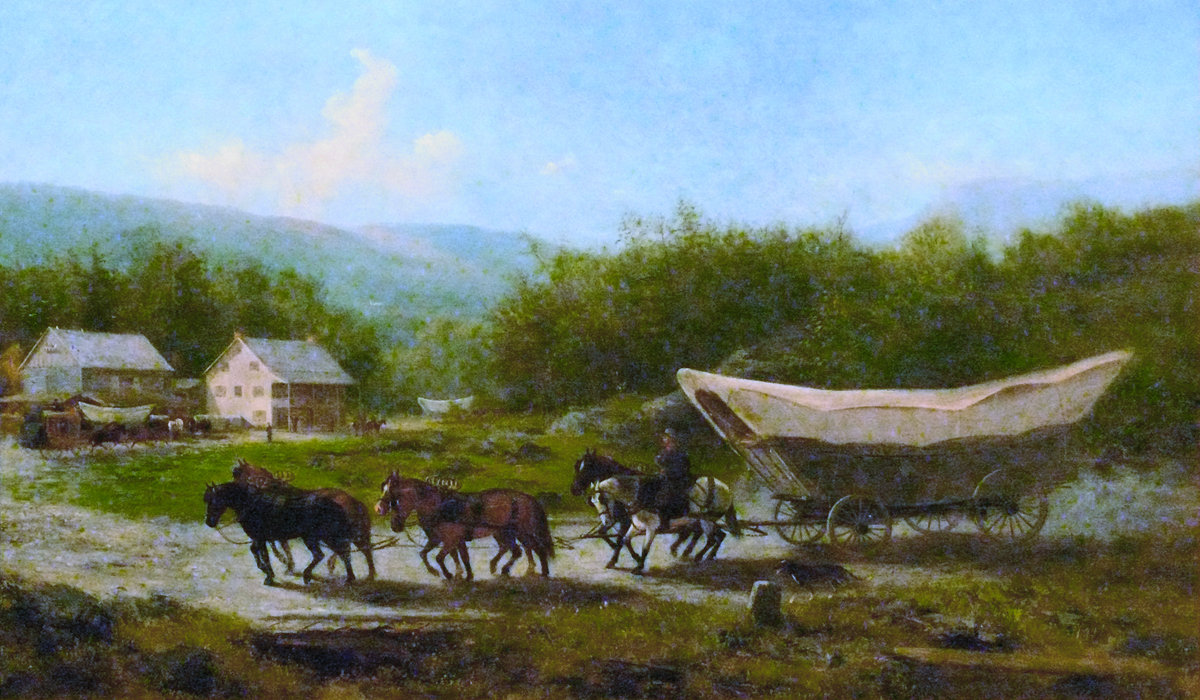 Conestoga wagon painting