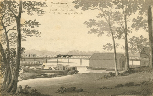 John Hopkins towpath bridge sketch
